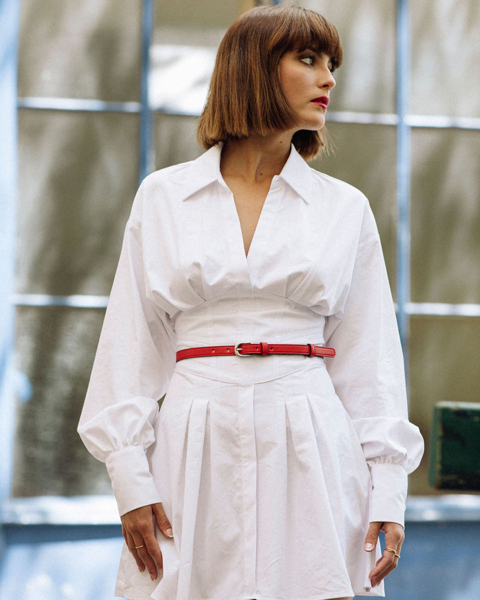 Kalinga Ashok Tight Waist Shirt Dress Kalinga Ashok Gucci Lunettes