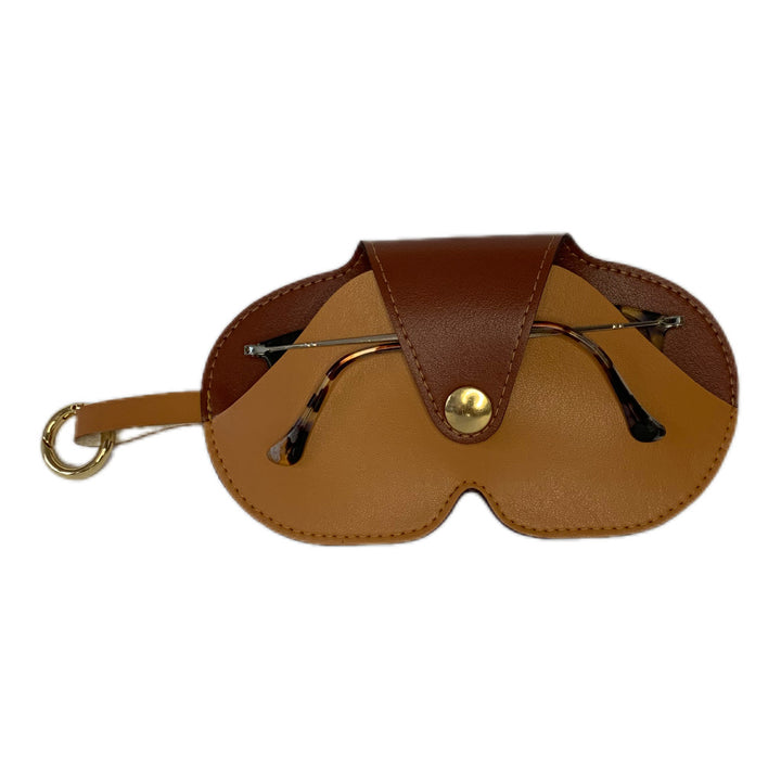Etui à lunettes bicolor en cuir vegan de pomme