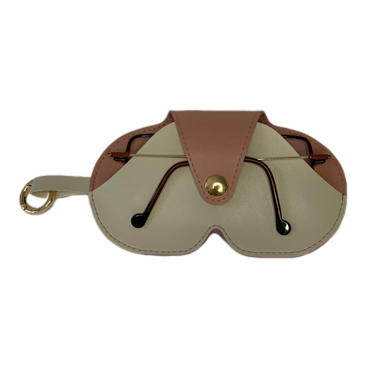 Etui à lunettes bicolor en cuir vegan de pomme