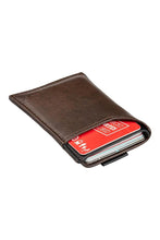 Laden Sie das Bild in den Galerie-Viewer, Porte-cartes durable – couleur marron/noir Cadeau d'entreprise