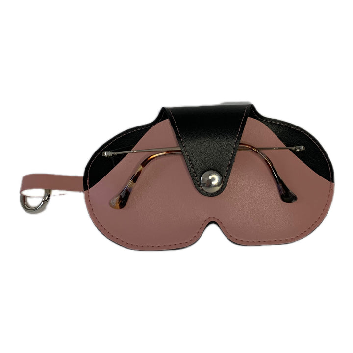 Etui à lunettes bicolor en cuir vegan de pomme
