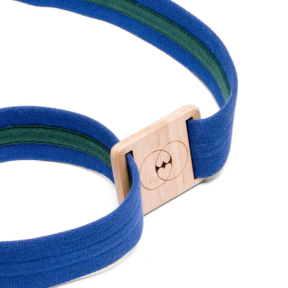 ceinture en coton recyclé bleu