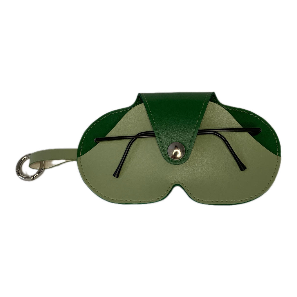 Etui à lunettes bicolor en cuir vegan de pomme