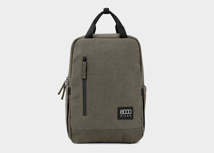 Small Hemp Backpack in Dark Green