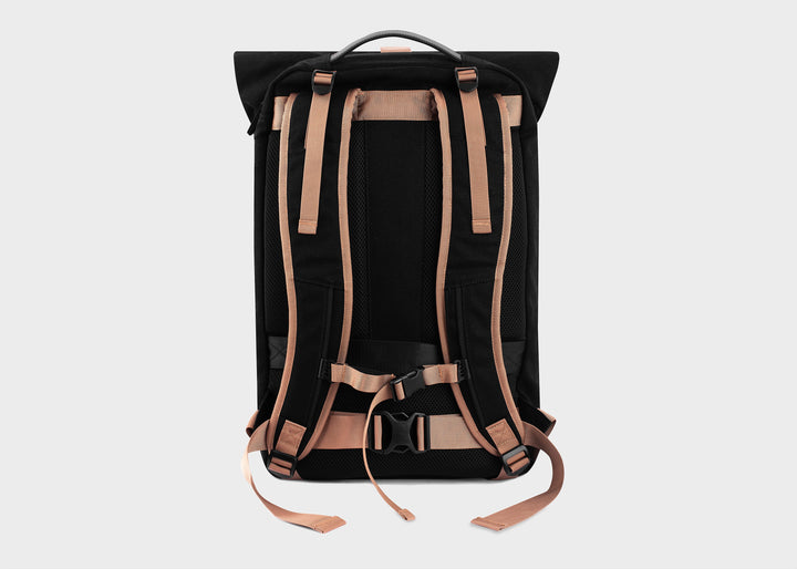 grand sac à dos de rando en chanvre noir