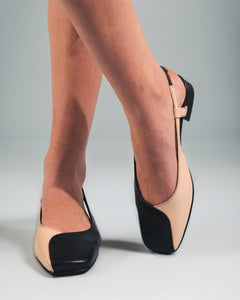 Ballerine noires et beiges