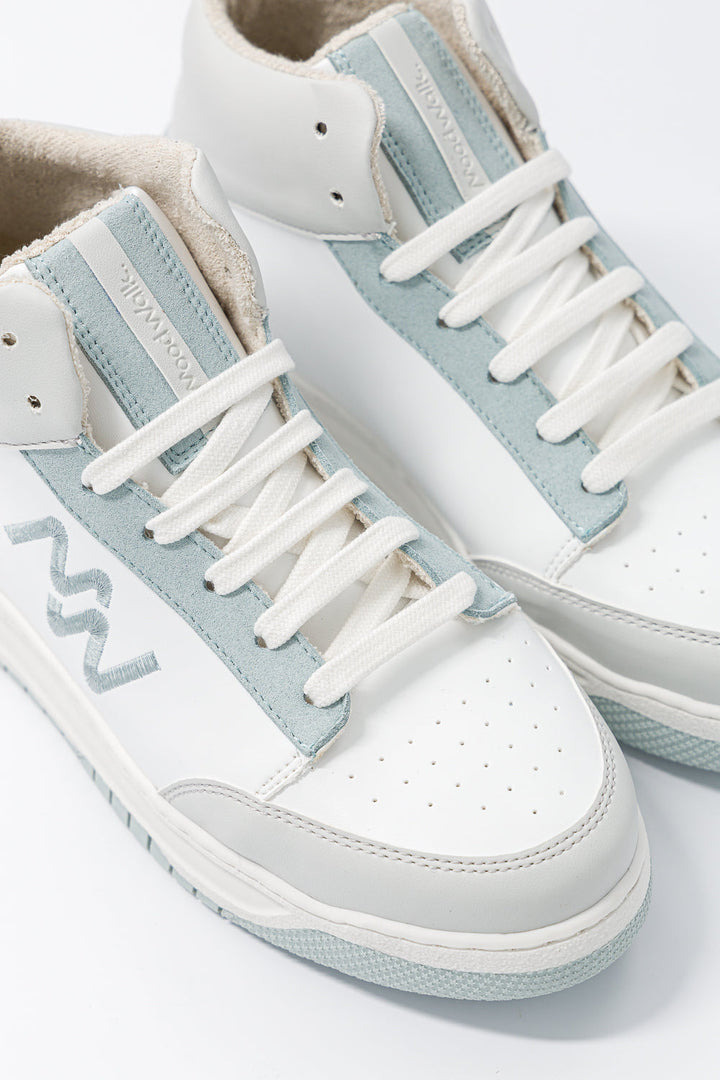 Basket montante vegan Ice Blue – vue de profil