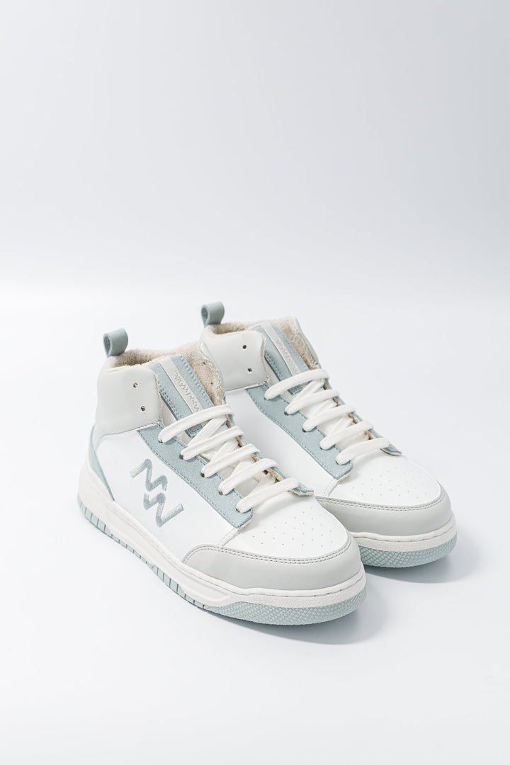 Basket montante vintage Ice Blue – fabriquée en Europe