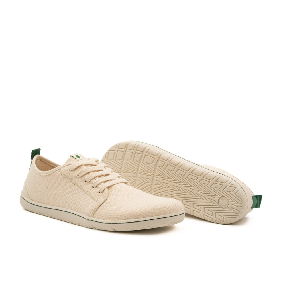 baskets blanches barefoot en toile