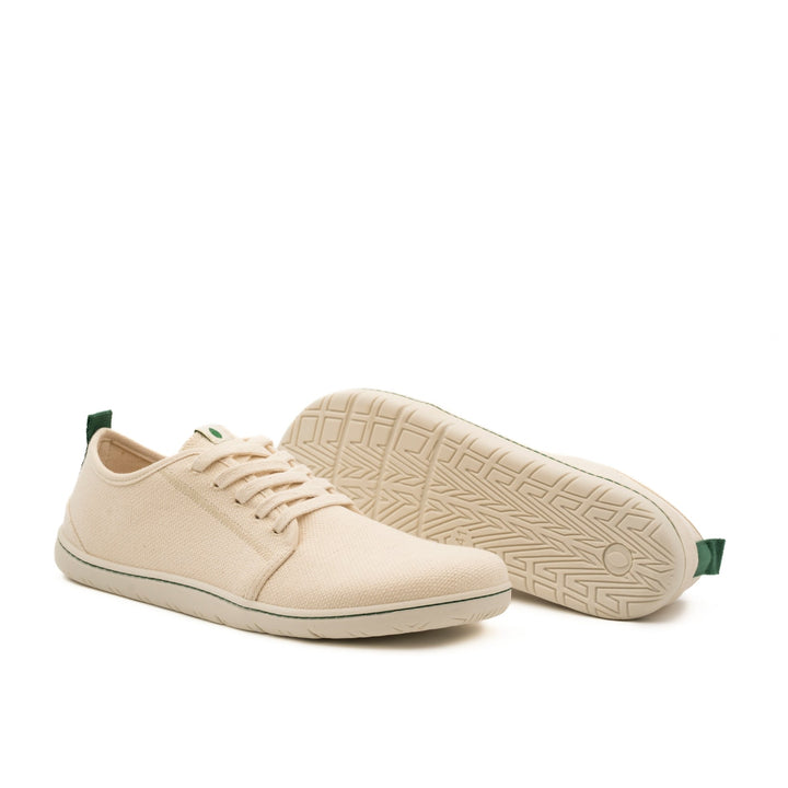baskets blanches barefoot en toile