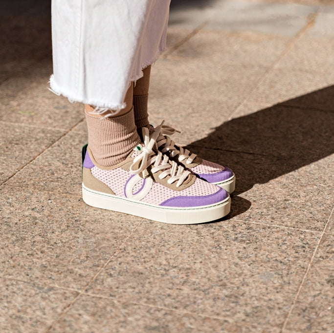 BASKETS VEGAN ET RECYCLÉ MAUVE LILA