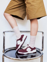 Charger l&#39;image dans la galerie, Baskets bordeaux et creme retro chic