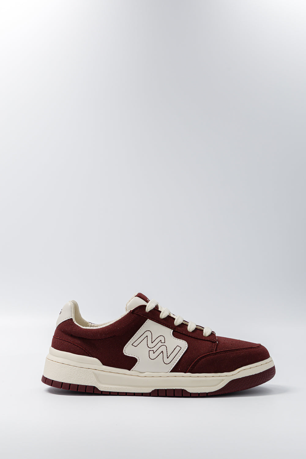 Baskets vegan Dream Big Burgundy vues de côté