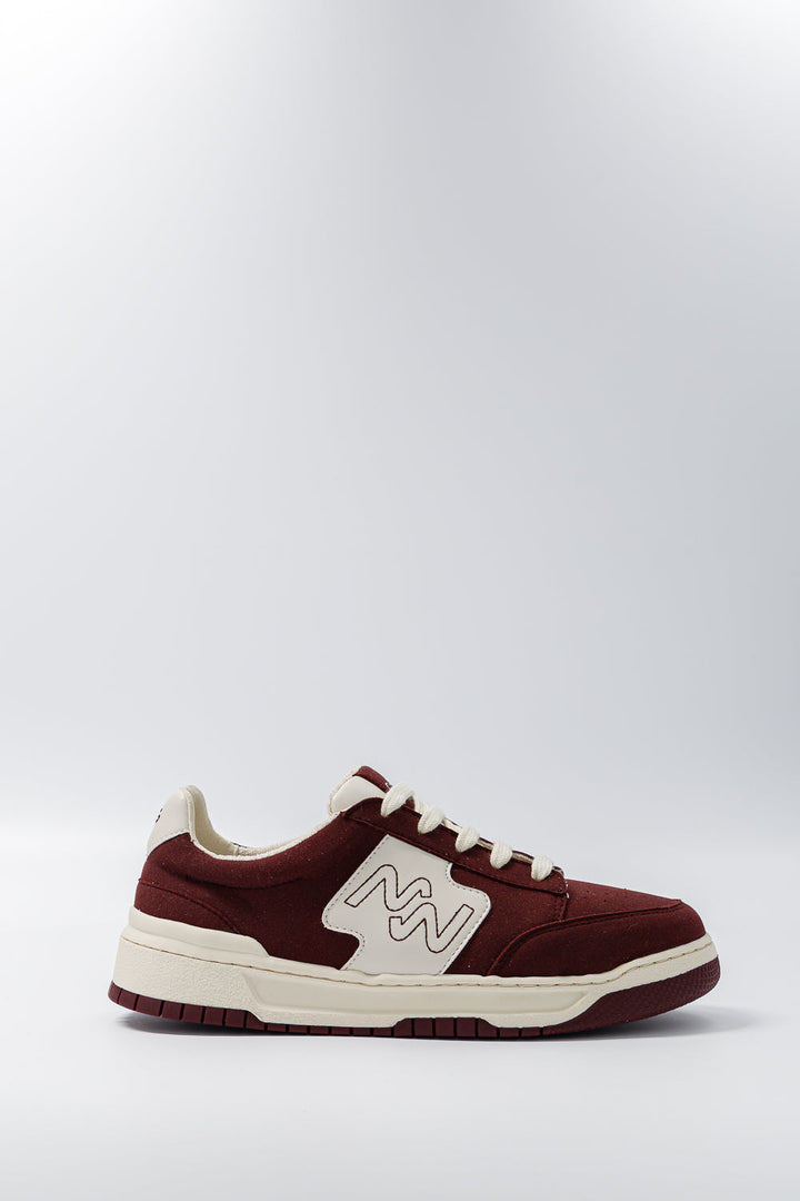 Baskets vegan Dream Big Burgundy vues de côté