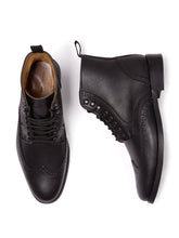 Charger l&#39;image dans la galerie, bottines noire avec motifs brogue