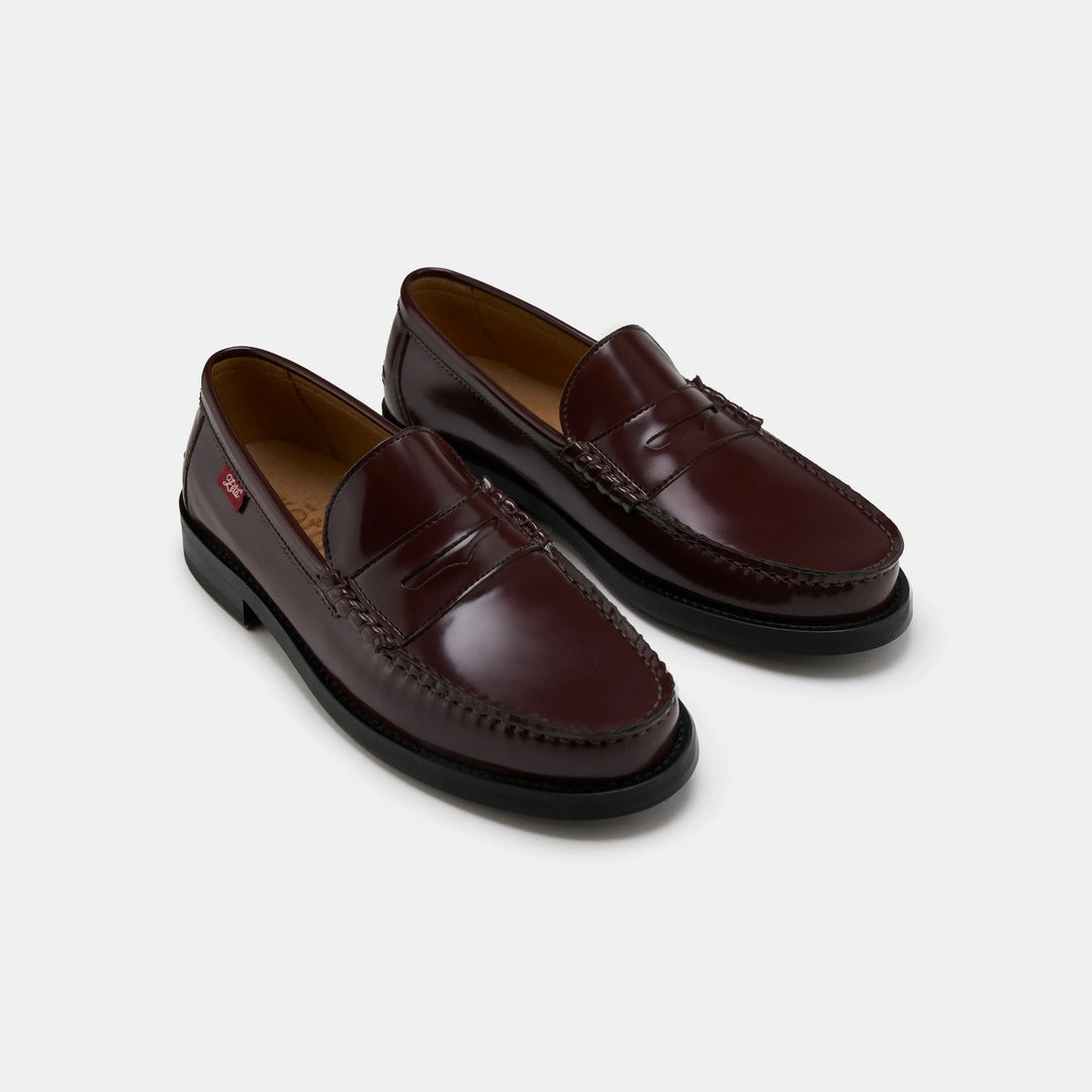 mocassins confortables vegan bordeaux