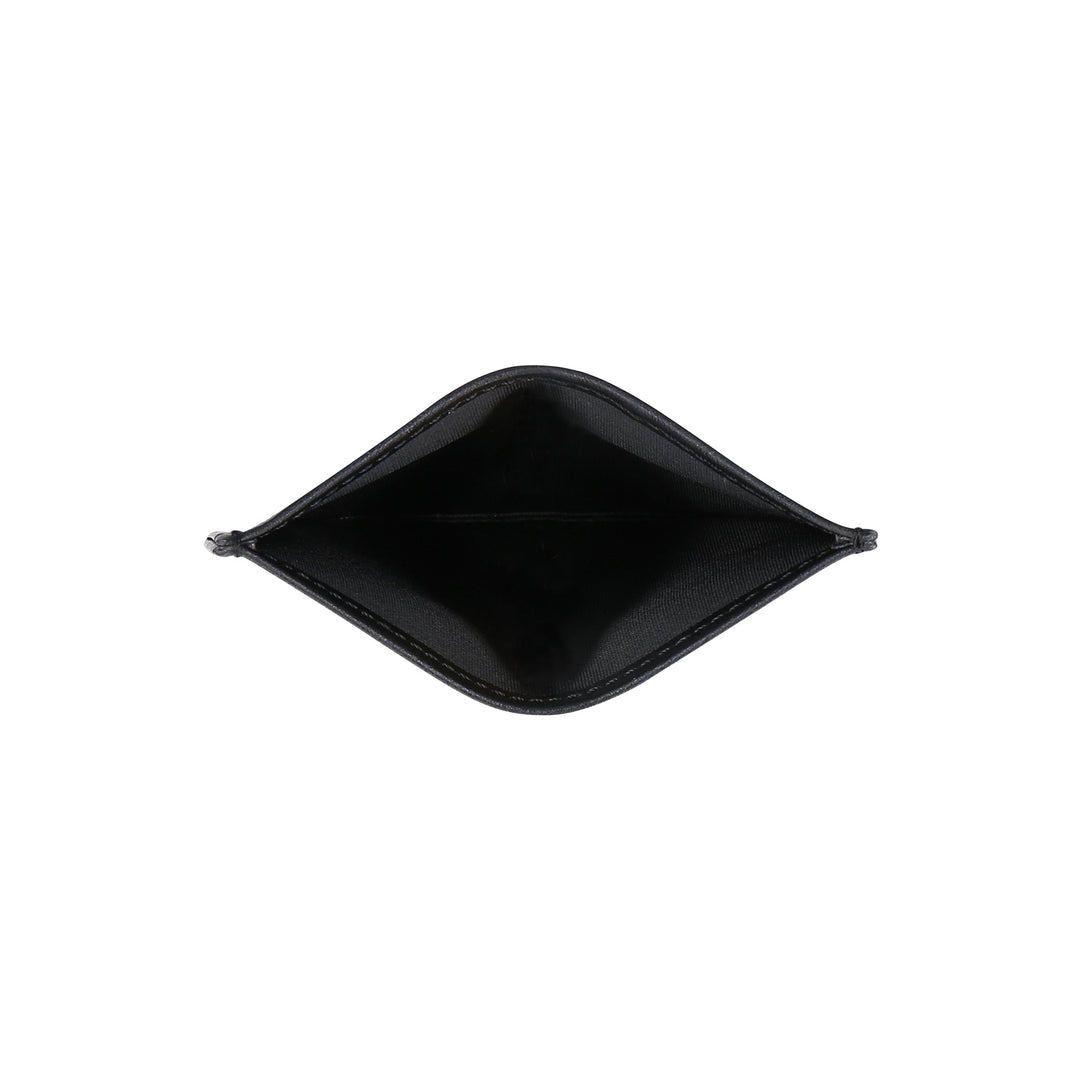 vegan black slim wallet pocket card holder ID NAE
