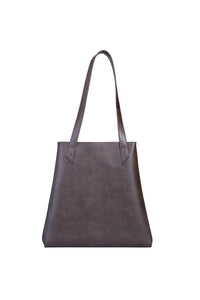 grand sac marron en cuir vegan