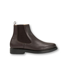 Load image into Gallery viewer, bottines chelsea marron pour homme en cuir vegan