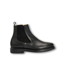 Load image into Gallery viewer, bottines chelsea noires pour homme en cuir vegan