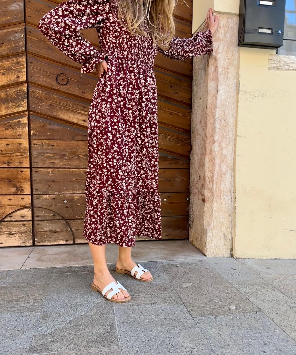 sandales mules blanche en cuir vegan
