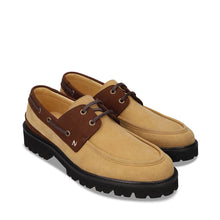 Charger l&#39;image dans la galerie, chaussures bateau beige et marron