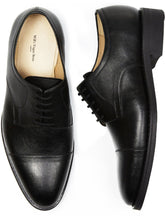 Charger l&#39;image dans la galerie, derbys en cuir vegan noir