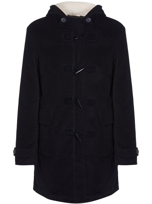 duffle coat noir vegan