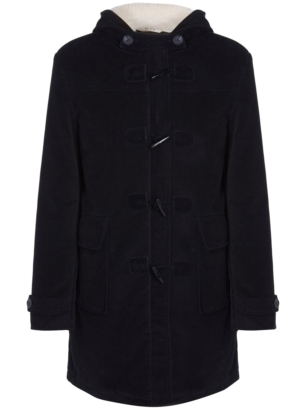 duffle coat noir vegan