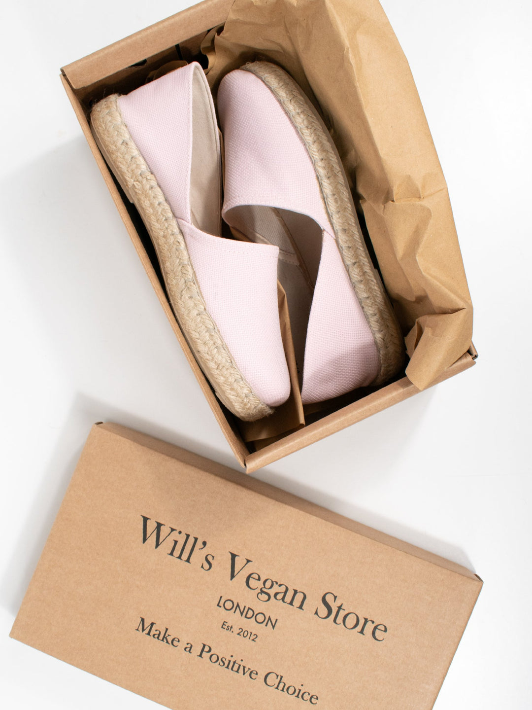 espadrilles rose clair  en toile recyclées