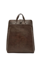Charger l'image dans la galerie, Sac à dos en cuir vegan marron  pour ordinateur portable