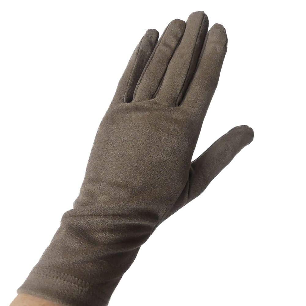 Gants suede vegan couleur taupe