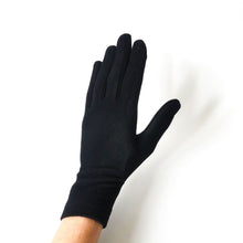 Load image into Gallery viewer, Gants vegan en polaire noir femme