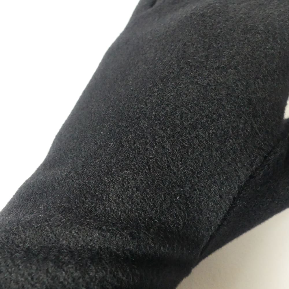 Gants vegan en polaire noir femme