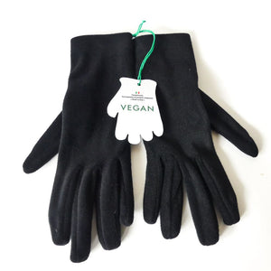 Gants vegan en polaire noir femme