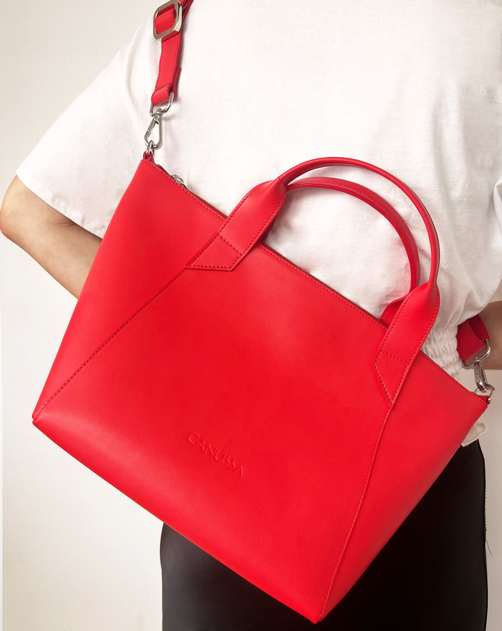 Grand sac vegan rouge