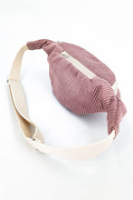 Charger l&#39;image dans la galerie, sac banane éco responsable en velour cotelé rose