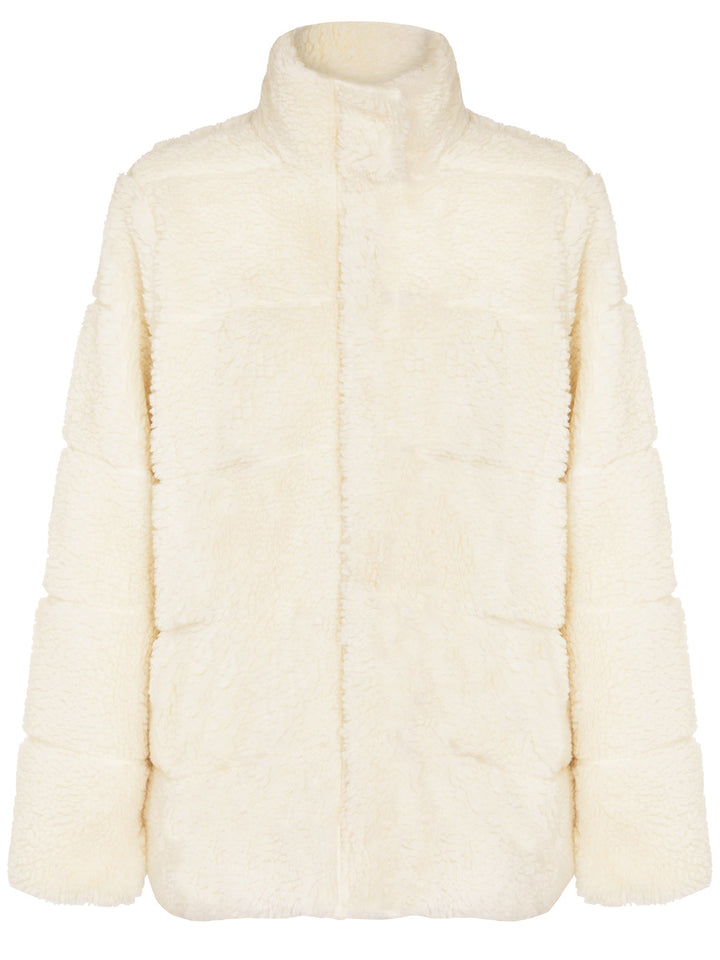 manteau fausse fourrure blanche