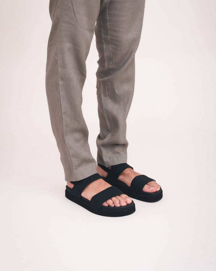 Vegane Unisex Slingback Sandalen dicke Sohle urban bequem verstellbar