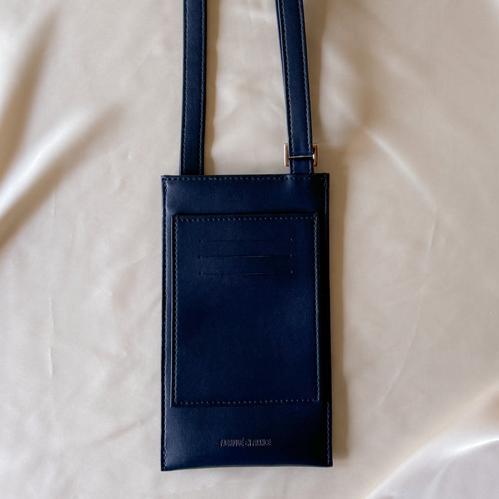 Vanilla and Navy Pouch