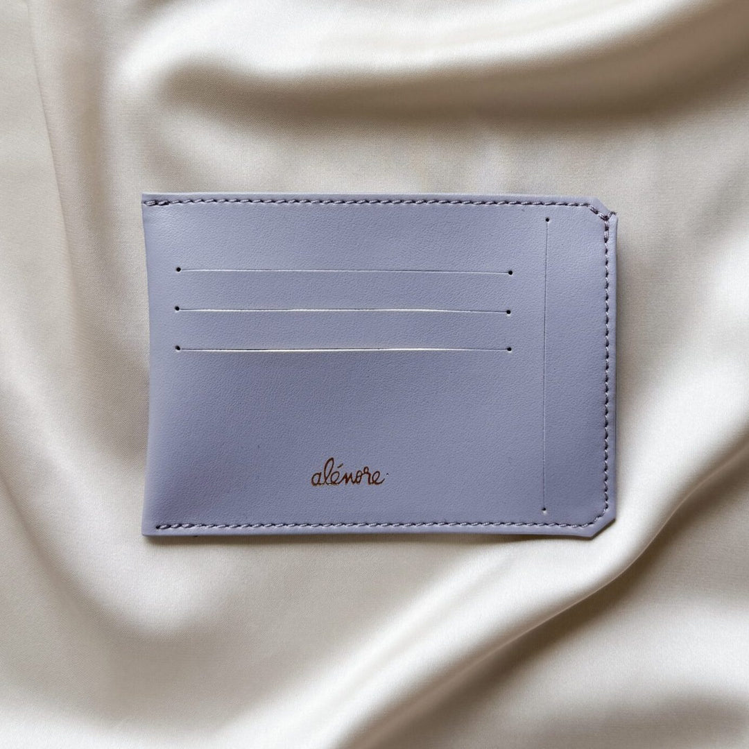 portefeuille en cuir vegan couleur Lila