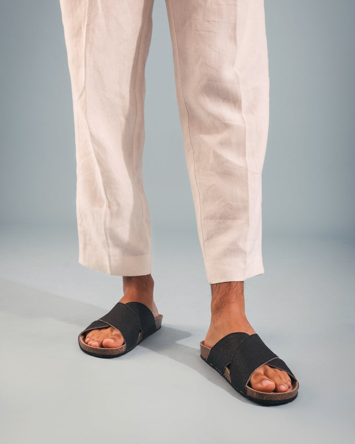 Vegane Unisex-Sandalen Gepolstert überkreuzter Riemen Offen