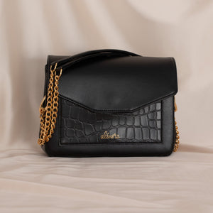 sac vegan en cuir de pomme noir marque française Alénore