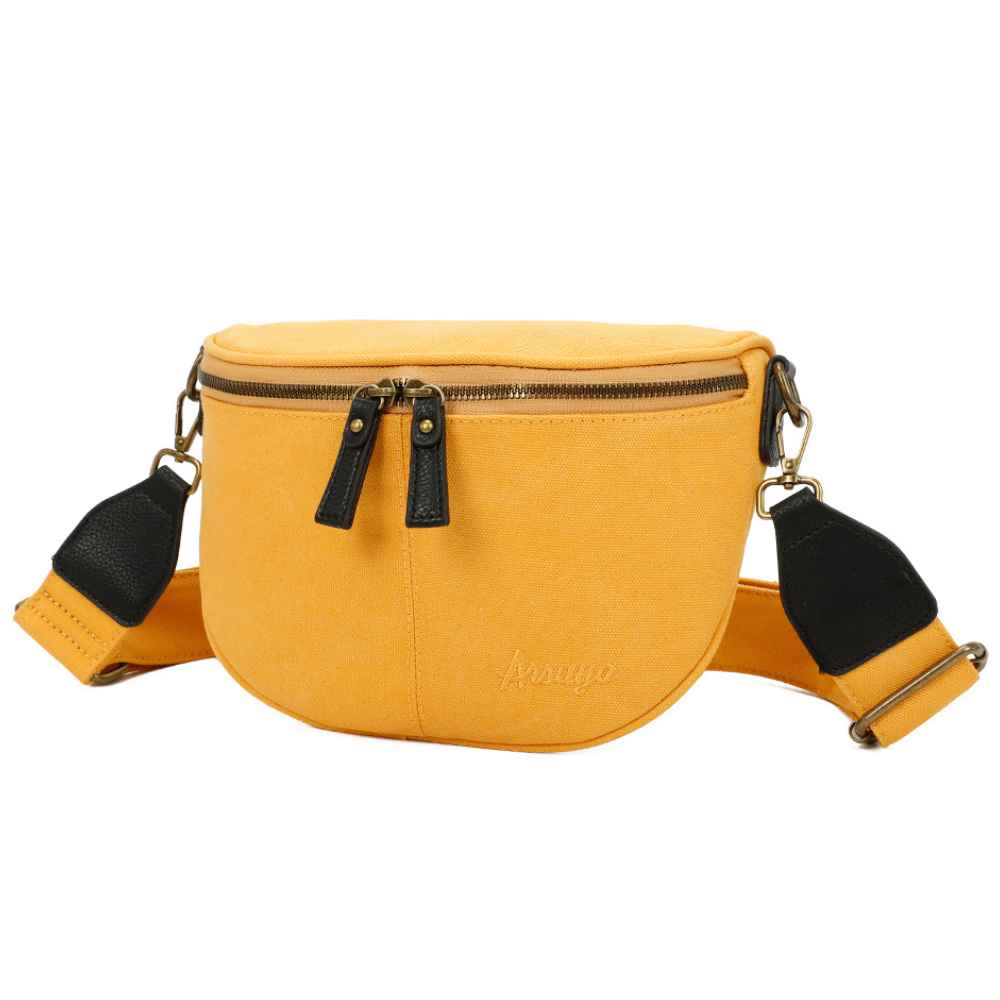 Sac Bandouliere Estival Jaune Moutarde Profil