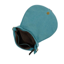 Charger l&#39;image dans la galerie, Sac Besace Estival Bleu turquoise Interieur