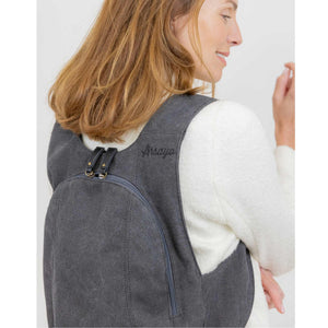 Sac à dos Estival Arsayo Noir jean confortable ergonomique antivol securise vegane.2