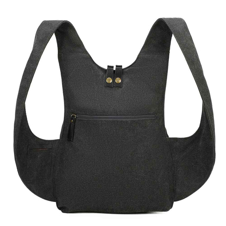 Sac à dos Estival Arsayo Noir jean confortable ergonomique antivol securise vegane arriere