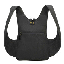 Charger l&#39;image dans la galerie, Sac à dos Estival Arsayo Noir jean confortable ergonomique antivol securise vegane arriere