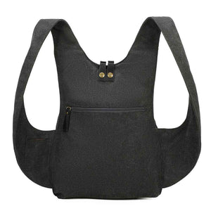 Sac à dos Estival Arsayo Noir jean confortable ergonomique antivol securise vegane arriere