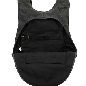 Sac à dos Estival Arsayo Noir jean confortable ergonomique antivol sécurise vegane interieur